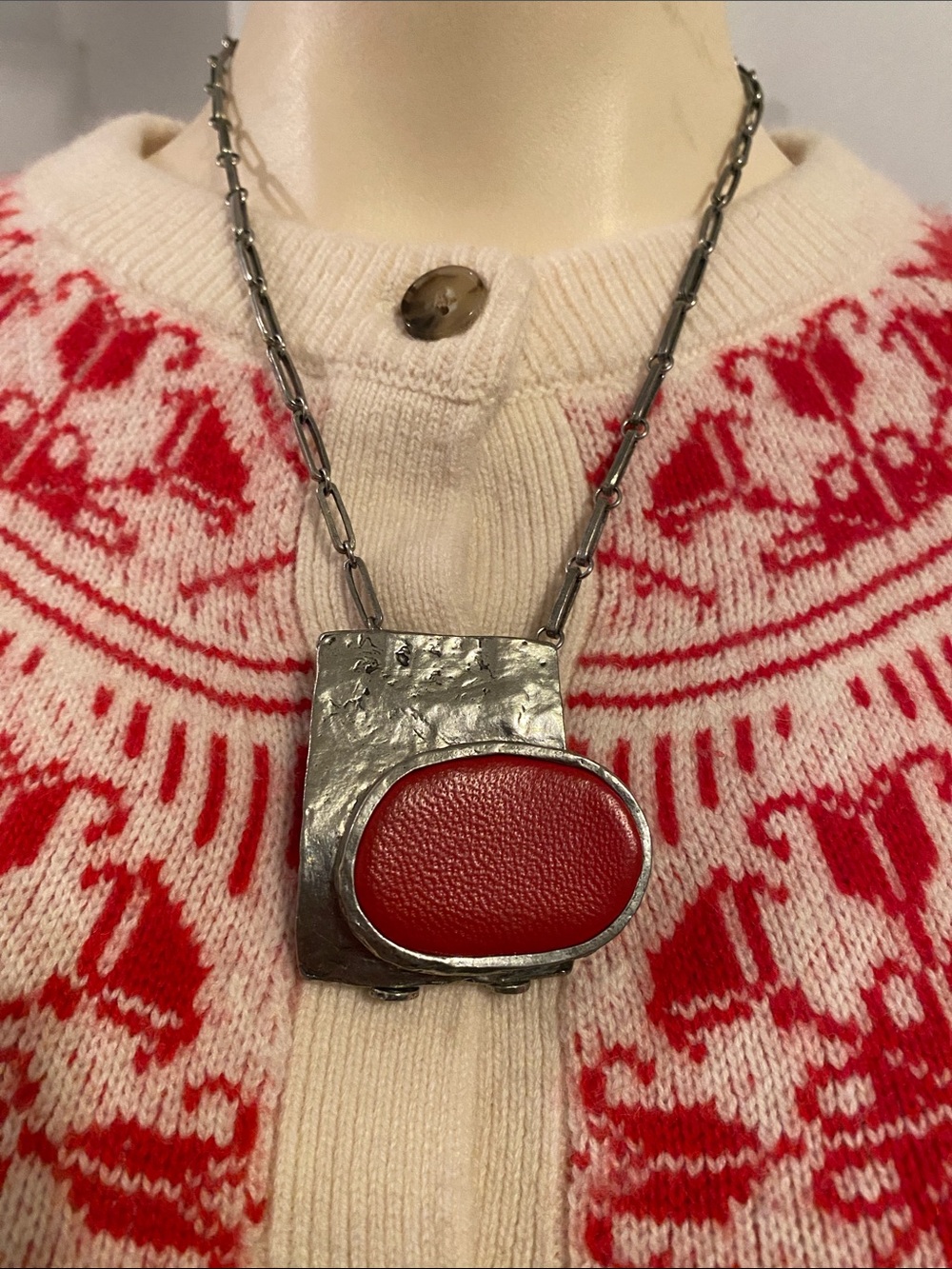 Anne Marie Chagnon Statement Metalwork Necklace - Picture 3 of 9
